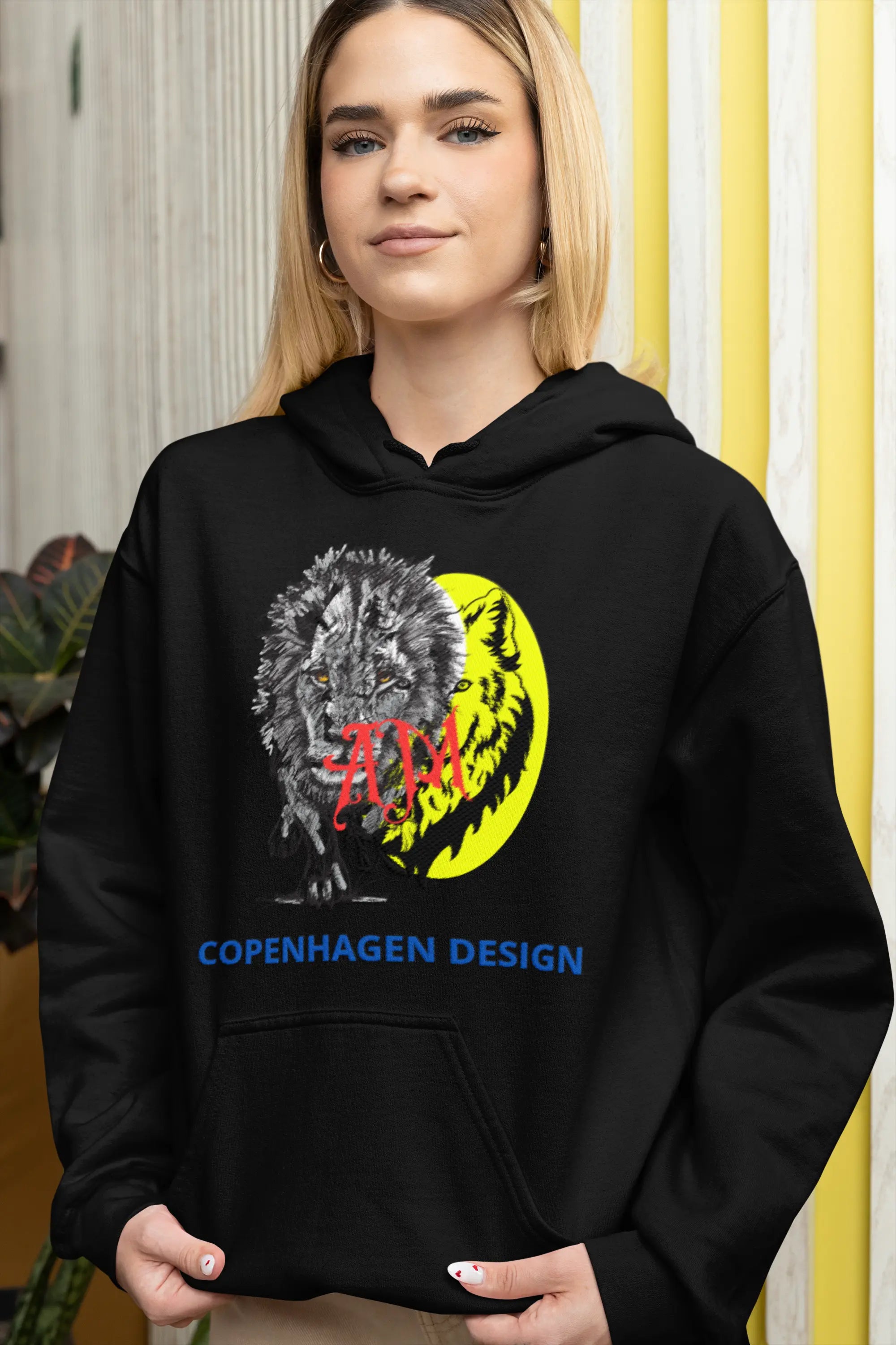 AM - SORT COPENHAGEN DESIGN - HOODIE AM
